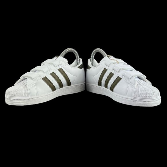 Adidas Superstar CF C White Olive Camo Shoes HQ4285 Youth Sizes 11 - 3 - Picture 8 of 9
